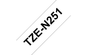 TZe-N251 - Текст Чёрный на Лента Белая (8 м)