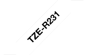 TZe-R231  -  Текст Чёрный на Красящая лента Белая (4 м)