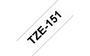 TZe-151  -  Текст Чёрный на Лента Прозрачная (8 м)