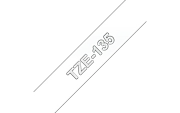 TZe-135  -  Текст Белый на Лента Прозрачная (8 м)