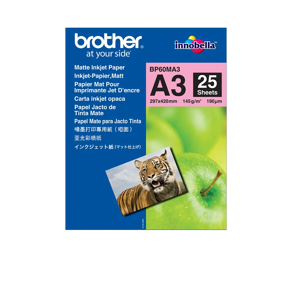Brother BP60MA3: оригинальная матовая бумага формата A3 для струйного печатающего устройства.