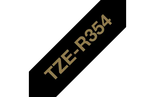 TZe-R354 - Текст Золотистый на Лента Чёрная (4 м)