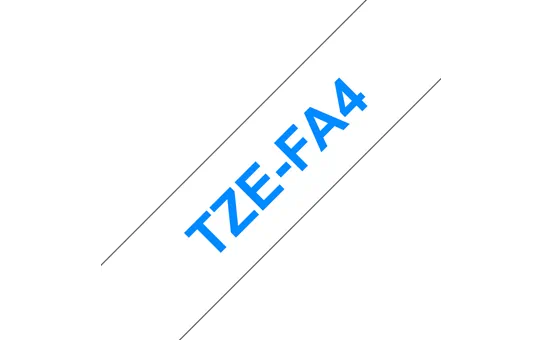 TZe-FA4 - Текст Синий на Лента Белая (3 м)
