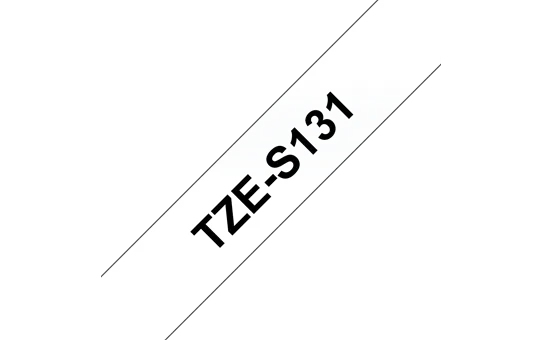 TZe-S131  -  Текст Чёрный на Лента Прозрачная (8 м)