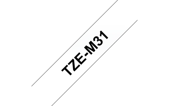 TZe-M31  -  Текст Чёрный на Лента Матовая прозрачная (8 м)