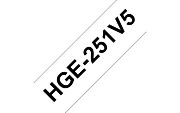 HGe-251V5  -  Текст Чёрный на Лента Белая (8 м)