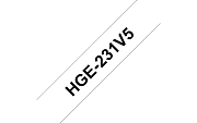 HGe-231V5  -  Текст Чёрный на Лента Белая (8 м)