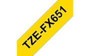 TZe-FX651  -  Текст Чёрный на Лента Жёлтая (8 м)