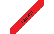 TZe-421  -  Текст Чёрный на Лента Красная (8 м)