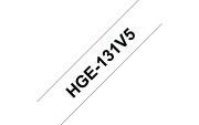 HGe-131V5  -  Текст Чёрный на Лента Прозрачная (8 м)