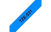 TZe-531  -  Текст Чёрный на Лента Синяя (8 м)