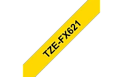 TZe-FX621  -  Текст Чёрный на Лента Жёлтая (8 м)