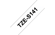 TZe-S141  -  Текст Чёрный на Лента Прозрачная (8 м)