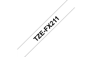TZe-FX211 - Текст Чёрный на Лента Белая (8 м)
