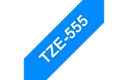 TZe-555  -  Текст Белый на Лента Синяя (8 м)