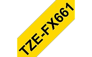 TZe-FX661  -  Текст Чёрный на Лента Жёлтая (8 м)