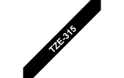 TZe-315 - Текст Белый На Лента Черная (8 м)