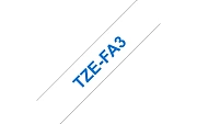 TZe-FA3 - Текст Синий на Лента Белая (3 м)
