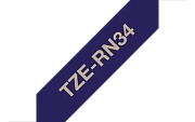 TZe-RN34  -  Текст Золотистый на Красящая лента Тёмно-синяя (4 м)