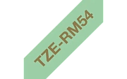 TZe-RM54 - Текст Золотистый на Лента Мятно-зелёная (4 м)