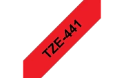 TZe-441  -  Текст Чёрный на Лента Красная (8 м)