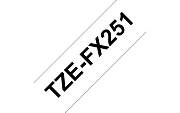 TZe-FX251  -  Текст Чёрный на Лента Белая (8 м)