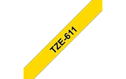 TZe-611 - Текст Черный На Лента Желтая (8 м)