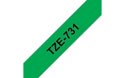 TZe-731  -  Текст Чёрный на Лента Зелёная (8 м)