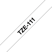 TZe-111  -  Текст Чёрный на Лента Прозрачная (8 м)