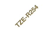 TZe-R254 - Текст Золотистый на Лента Белая (4 м)