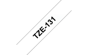 TZe-131  -  Текст Чёрный на Лента Прозрачная (8 м)