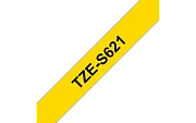 TZe-S621  -  Текст Чёрный на Лента Жёлтая (8 м)