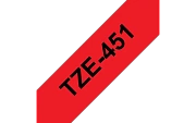 TZe-451  -  Текст Чёрный на Лента Красная (8 м)